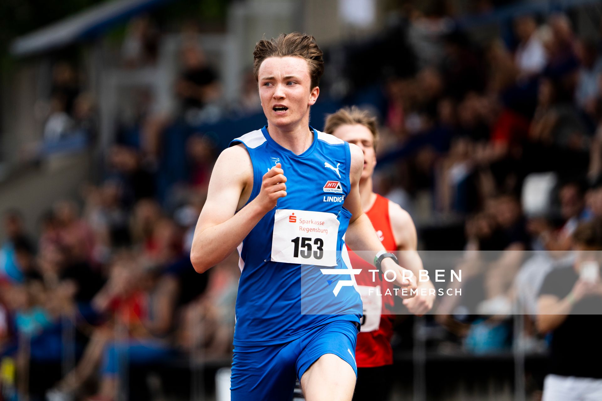 Benedikt Thomas Wallstein (Gothaer Leichtathletik Centrum) ueber 100m am 04.06.2022 waehrend der Sparkassen Gala in Regensburg